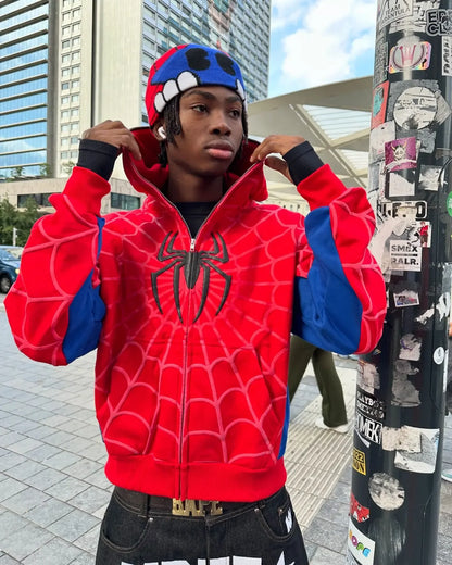 Sudadera Spiderman Streetwear con Cremallera Full-Zip
