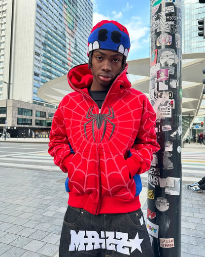 Sudadera Spiderman Streetwear con Cremallera Full-Zip