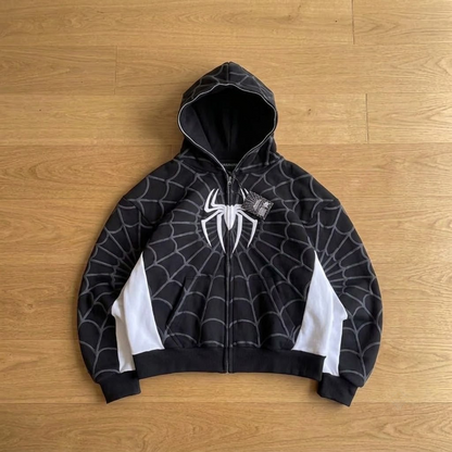 Sudadera Spiderman Streetwear con Cremallera Full-Zip